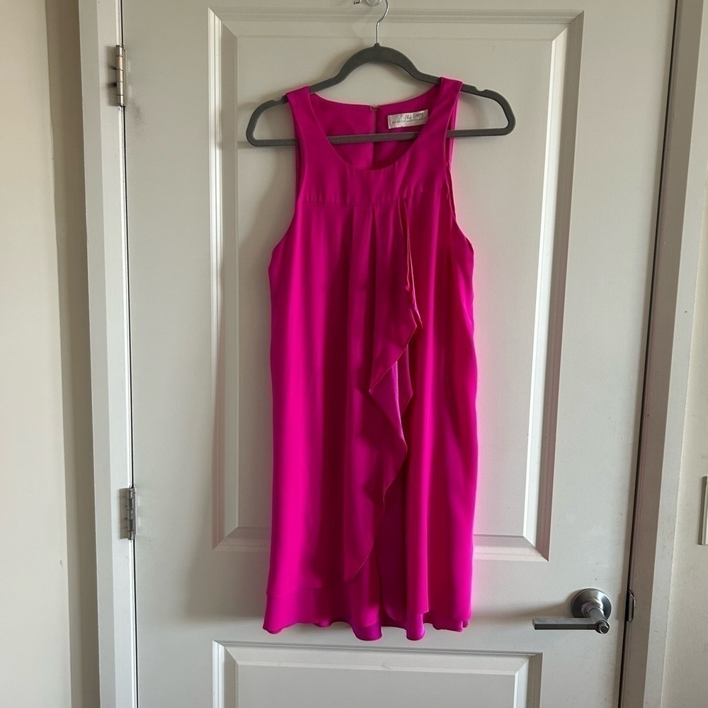 - AMANDA Uprichard 100% Silk Mini Dress Ruffle Front Sleeveless Size Small… - Picture 1 of 8